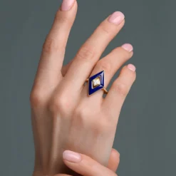 Lapislazuli-Goldring