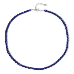 Lapislazuli-Silberhalskette