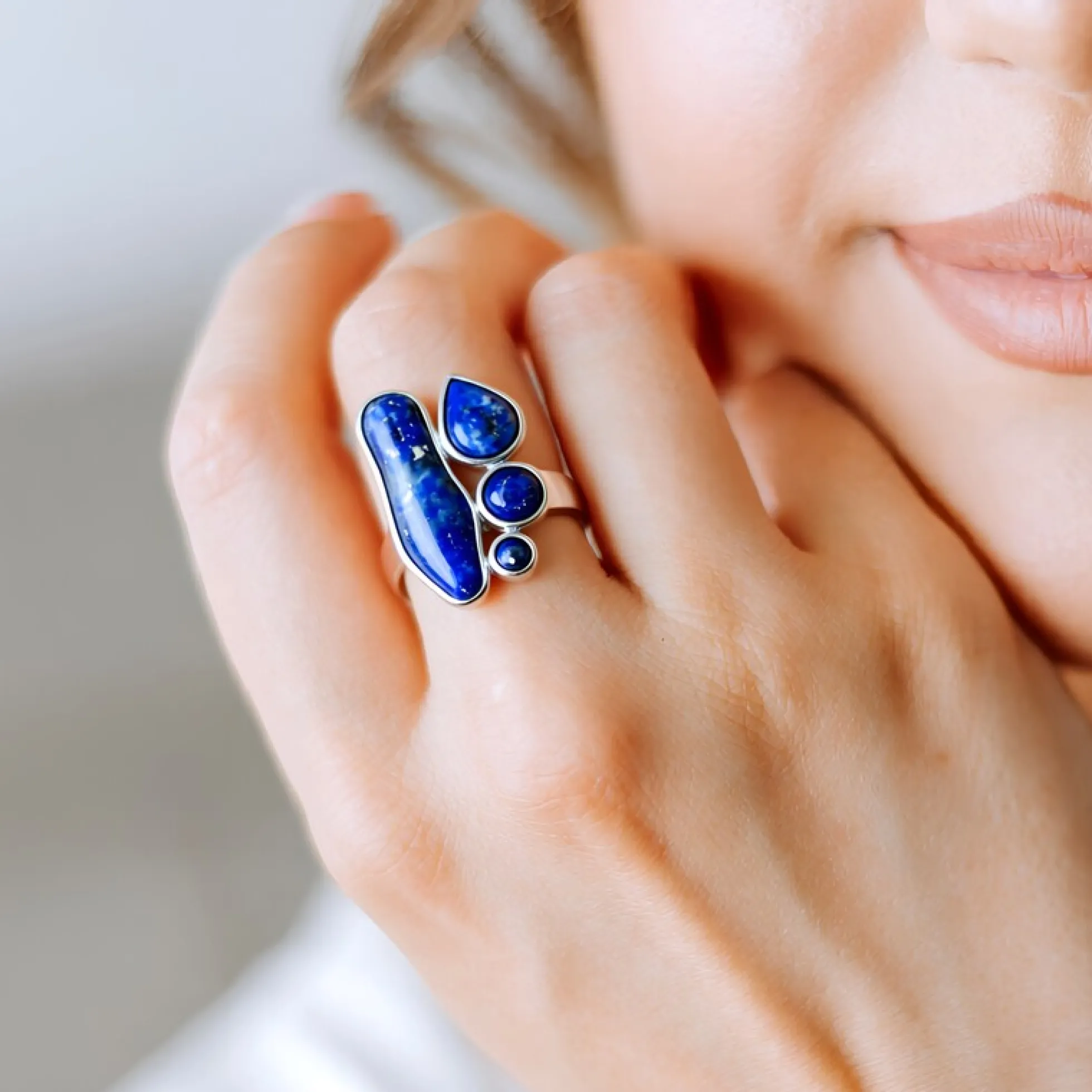 Lapislazuli-Silberring