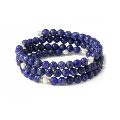 Lapislazuli-Stahlarmreif