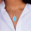 Larimar-Goldanhänger