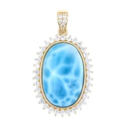 Larimar-Goldanhänger
