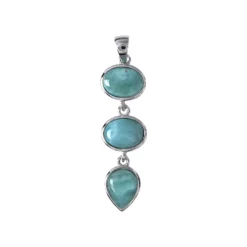 Larimar-Silberanhänger