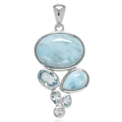 Larimar-Silberanhänger