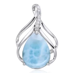 Larimar-Silberanhänger