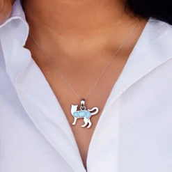 Larimar-Silberanhänger