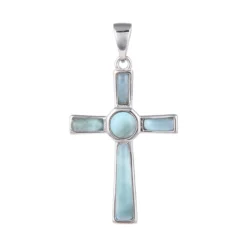 Larimar-Silberanhänger