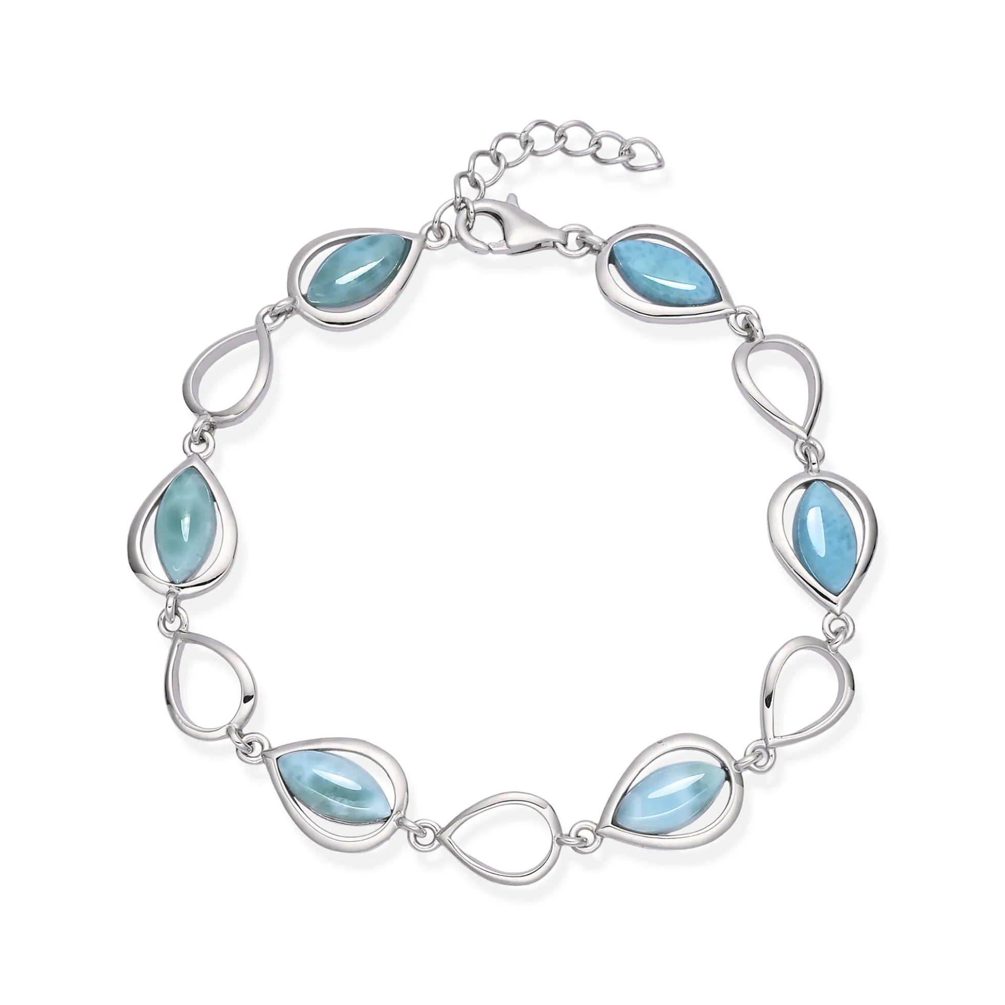 Larimar-Silberarmband