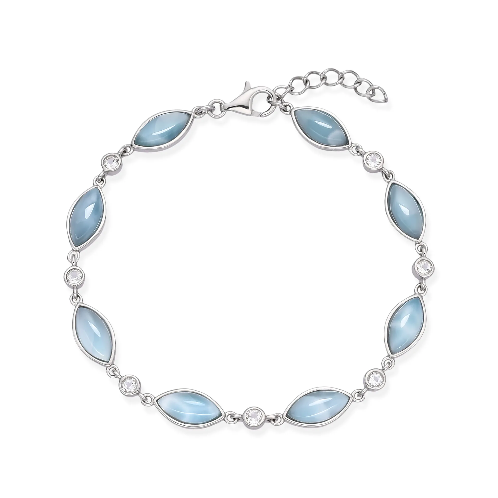 Larimar-Silberarmband