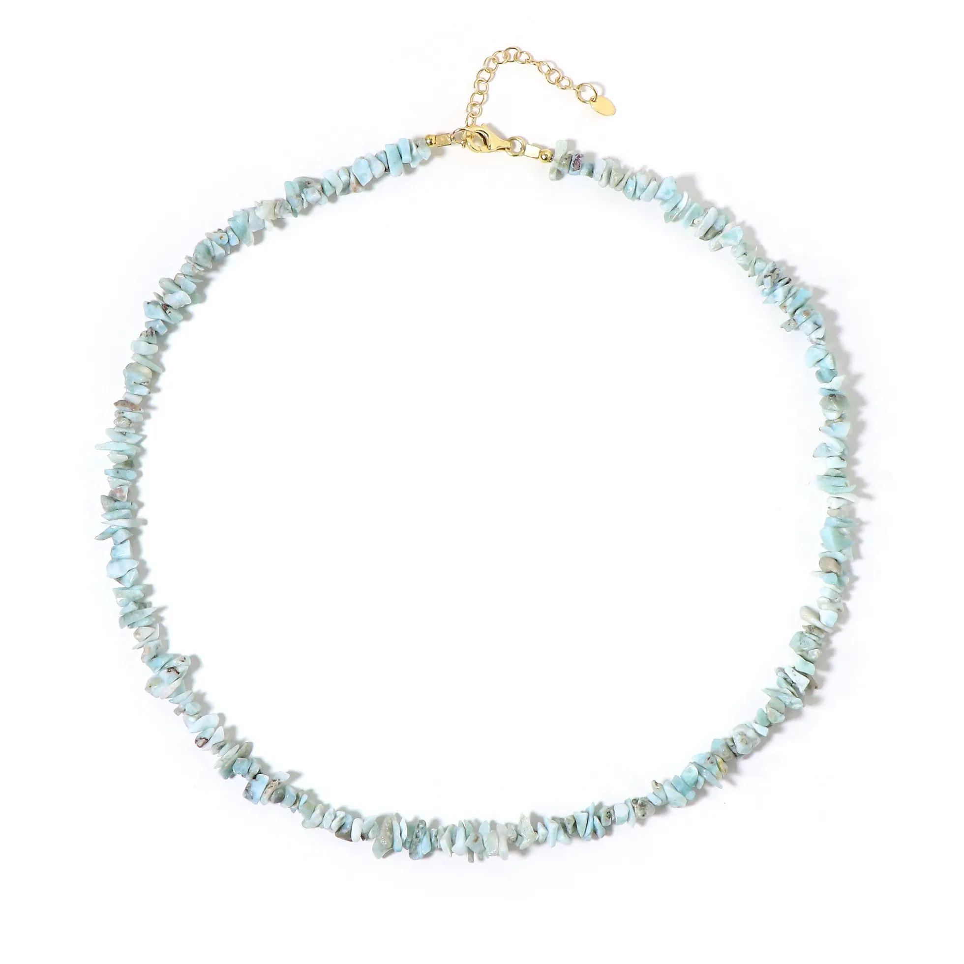 Larimar-Silberhalskette