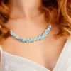 Larimar-Silberhalskette