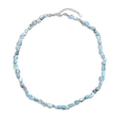 Larimar-Silberhalskette