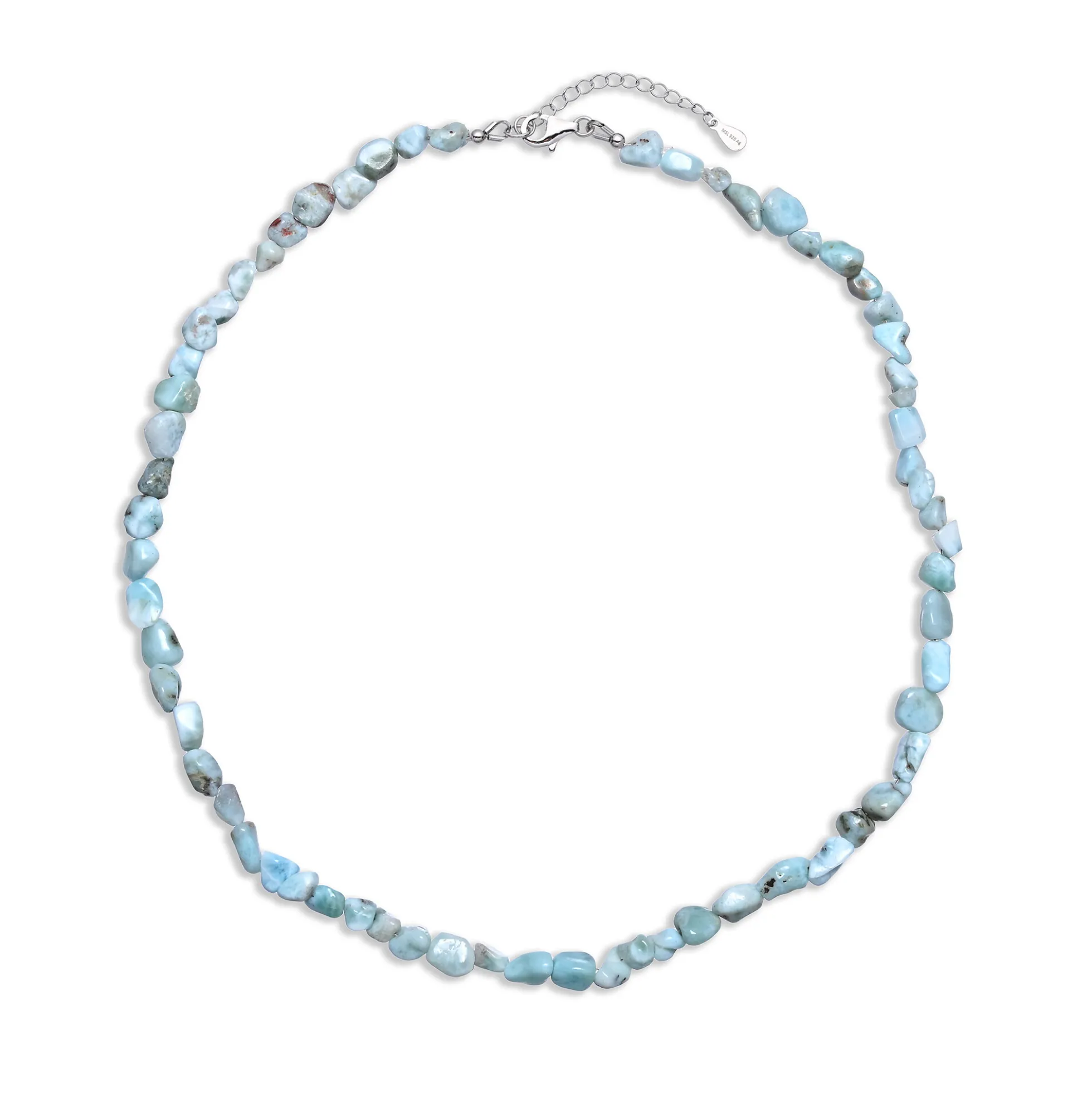 Larimar-Silberhalskette