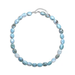 Larimar-Silberhalskette
