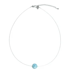 Larimar-Silberhalskette