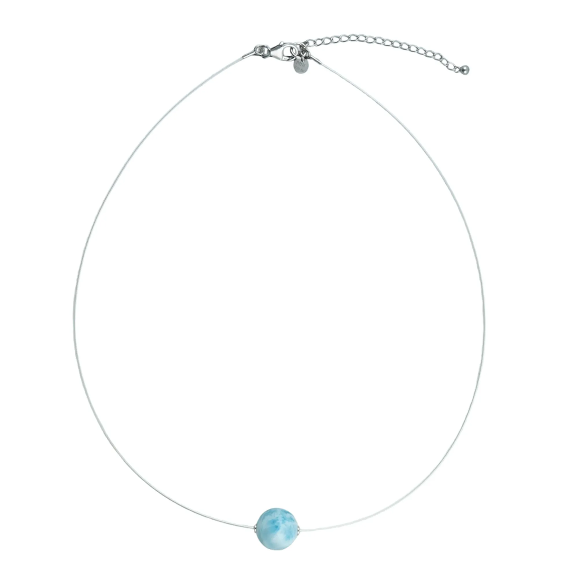 Larimar-Silberhalskette