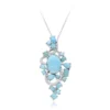 Larimar-Silberhalskette