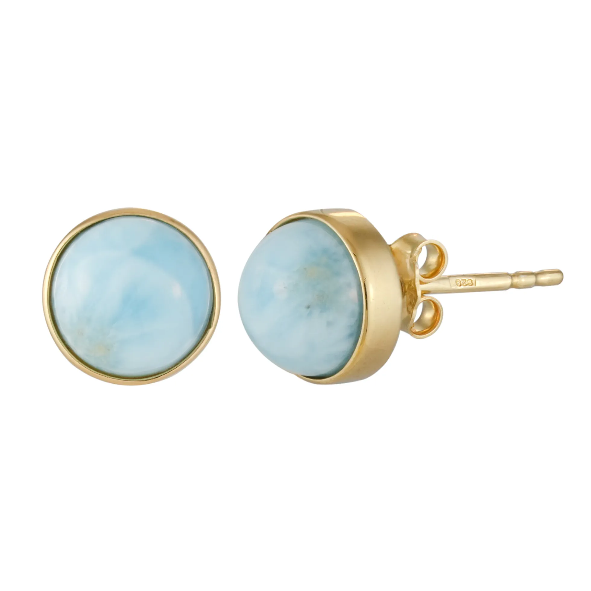 Larimar-Silberohrringe
