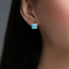Larimar-Silberohrringe