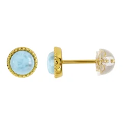 Larimar-Silberohrringe