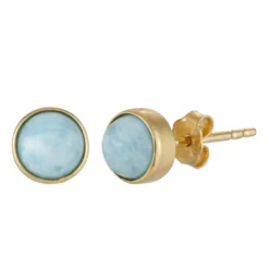 Larimar-Silberohrringe