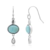 Larimar-Silberohrringe