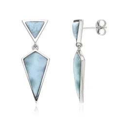Larimar-Silberohrringe