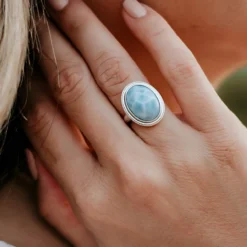 Larimar-Silberring