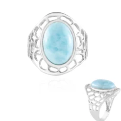 Larimar-Silberring
