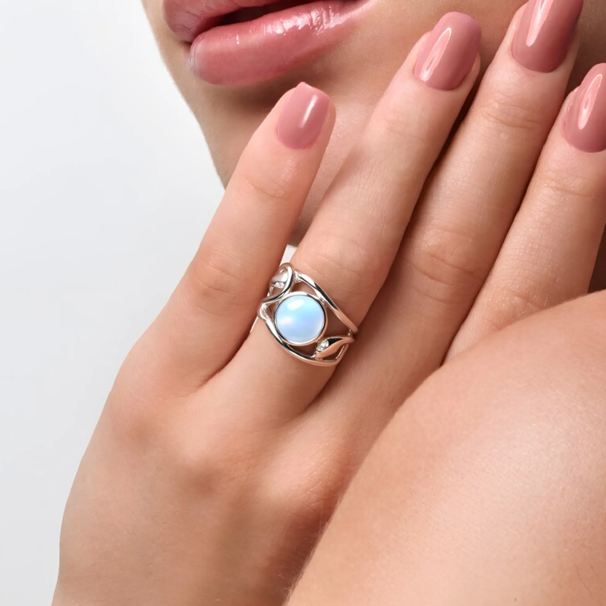 Larimar-Silberring