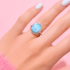 Larimar-Silberring