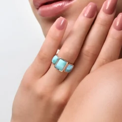 Larimar-Silberring