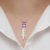 Lavendel-Amethyst-Silberanhänger