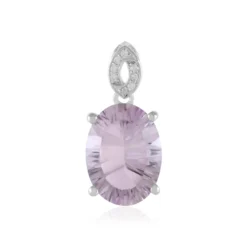 Lavendel-Amethyst-Silberanhänger