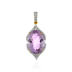 Lavendel-Amethyst-Silberanhänger