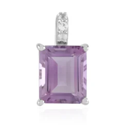 Lavendel-Amethyst-Silberanhänger