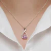 Lavendel-Amethyst-Silberanhänger