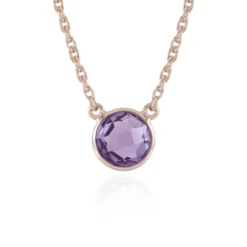 Lavendel-Amethyst-Silbercollier
