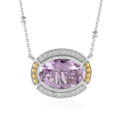 Lavendel-Amethyst-Silbercollier