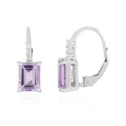 Lavendel-Amethyst-Silberohrringe