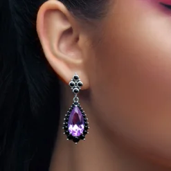 Lavendel-Amethyst-Silberohrringe