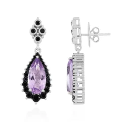 Lavendel-Amethyst-Silberohrringe