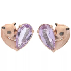 Lavendel-Amethyst-Silberohrringe