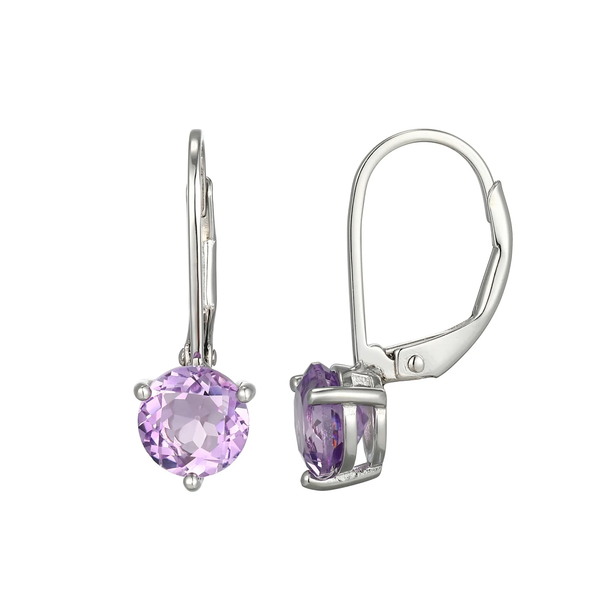 Lavendel-Amethyst-Silberohrringe
