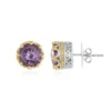 Lavendel-Amethyst-Silberohrringe