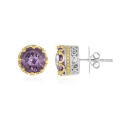 Lavendel-Amethyst-Silberohrringe