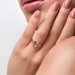 Lavendel-Amethyst-Silberring