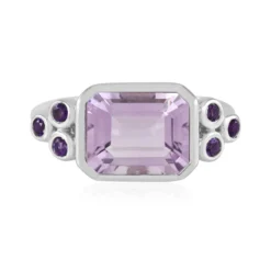 Lavendel-Amethyst-Silberring