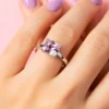 Lavendel-Amethyst-Silberring
