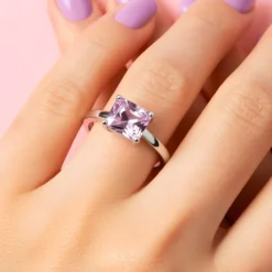 Lavendel-Amethyst-Silberring